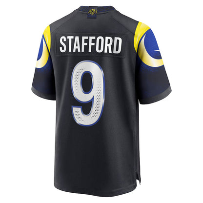 LA.Rams #9 Matthew Stafford Player Midnight Blue Rivalries Collection Game Football Jerseys