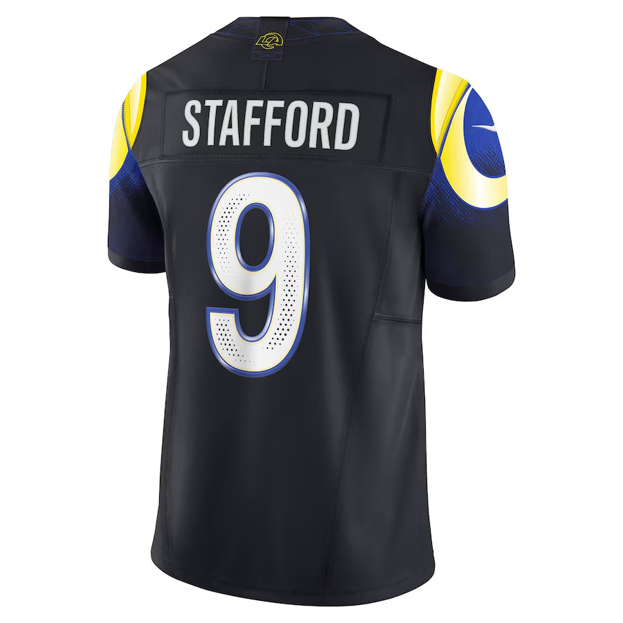 LA.Rams #9 Matthew Stafford Player Midnight Blue Rivalries Collection Vapor Limited Football Jerseys