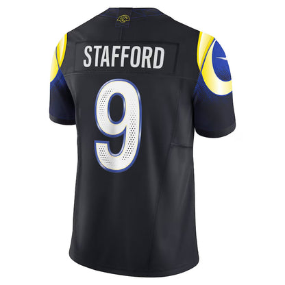 LA.Rams #9 Matthew Stafford Player Midnight Blue Rivalries Collection Vapor Limited Football Jerseys
