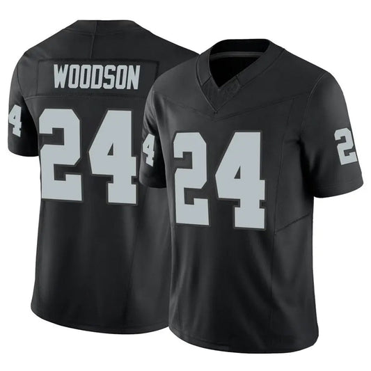 LV.Raiders #24 Charles Woodson Player Black Vapor F.U.S.E Limited Football Jerseys