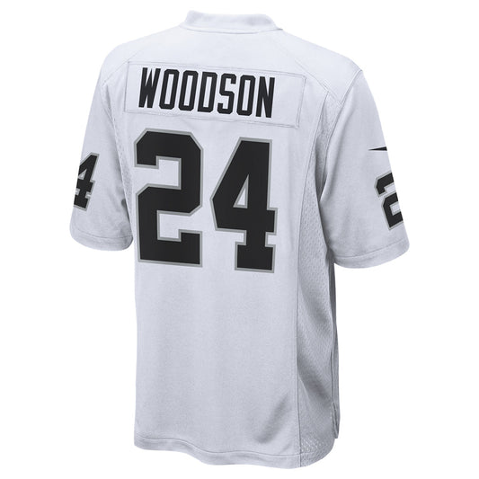 LV.Raiders #24 Charles Woodson Player Whtie Home Game Football Jerseys