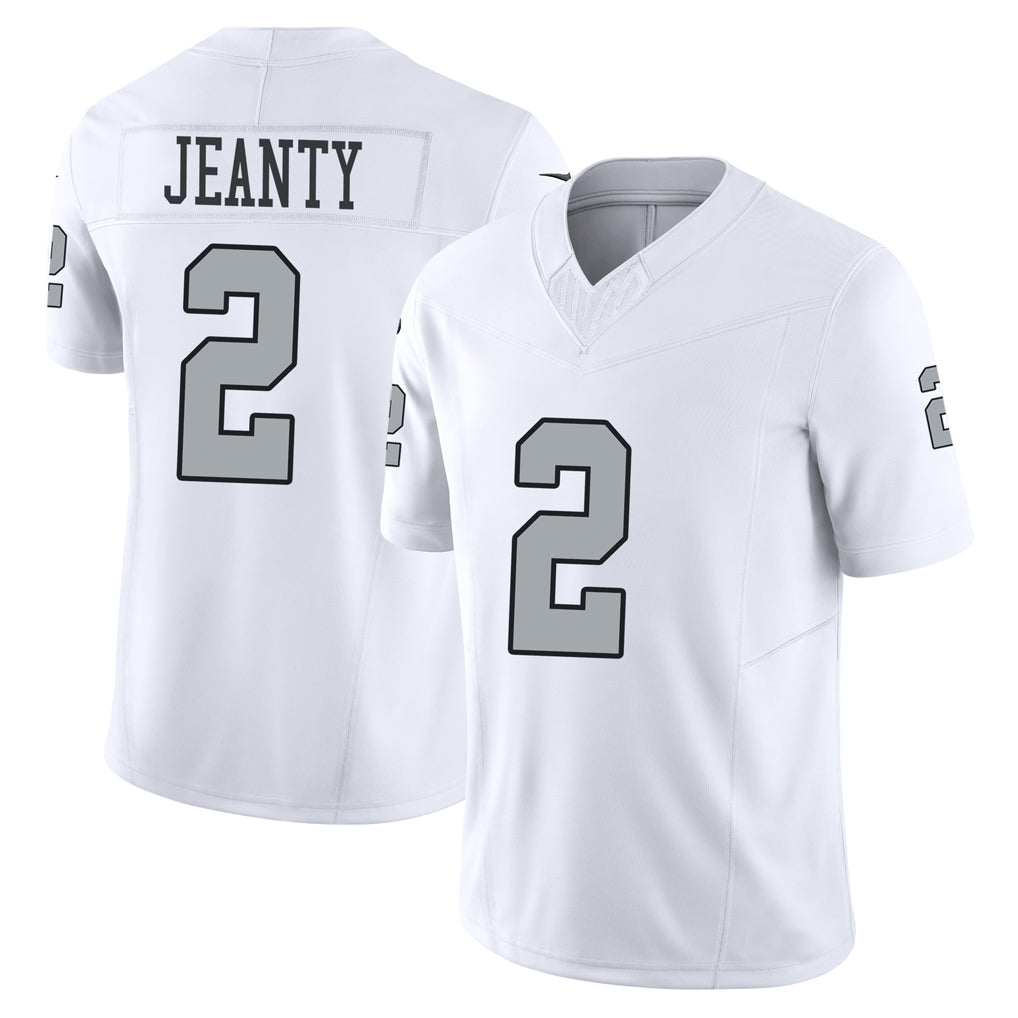 LV.Raiders #2 Ashton Jeanty Player White Alternate Vapor F.U.S.E Limited Football Jerseys