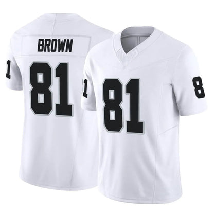 LV.Raiders #81 Tim Brown Player White Vapor F.U.S.E Limited Football Jerseys