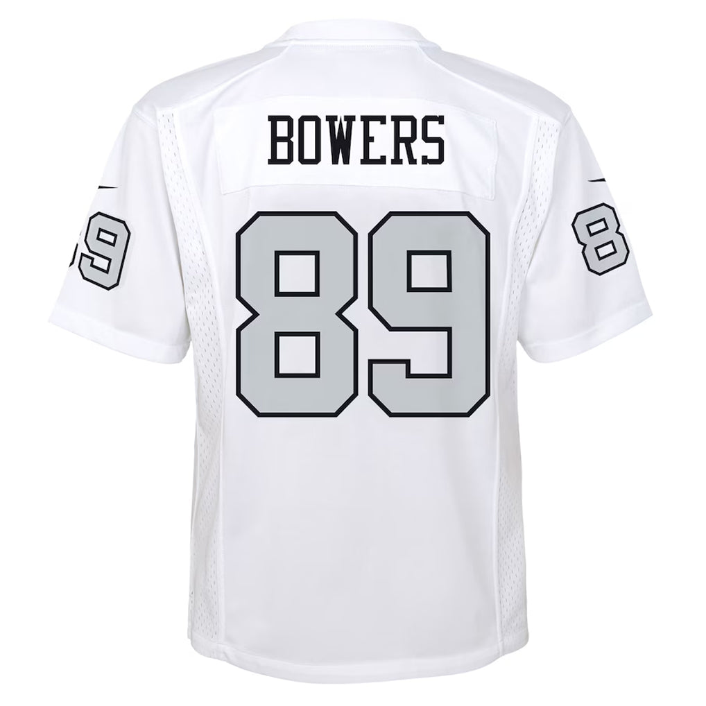 LV.Raiders #89 Brock Bowers Player White Alternate Game Football Jerseys