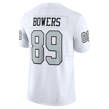 LV.Raiders #89 Brock Bowers Player White Alternate Vapor F.U.S.E Limited Football Jerseys