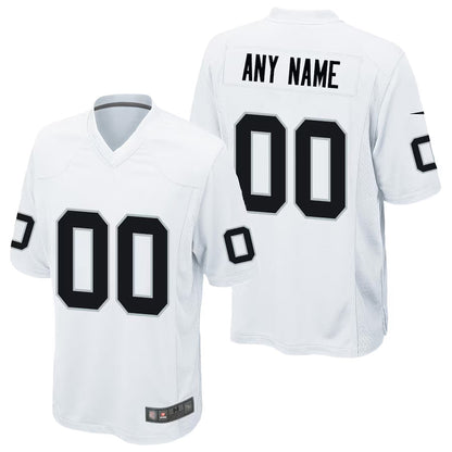 LV.Raiders Road Game Football Jerseys - White - Custom