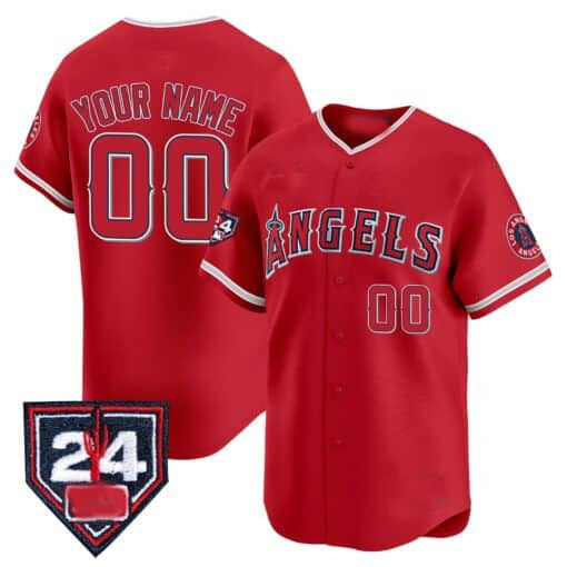 Custom LA.Angels Spring Training Patch Vapor Premier Limited Baseball Jerseys