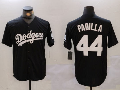 LA.Dodgers #44 Vicente Padilla Black Player Game Jersey Cool Base Stitched Baseball Jerseys
