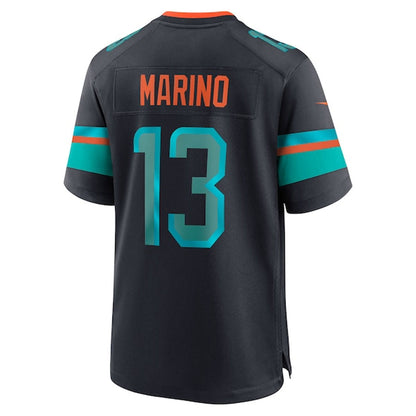 M.Dolphins #13 Dan Marino Player Blue Rivalries Collection Game Football Jerseys