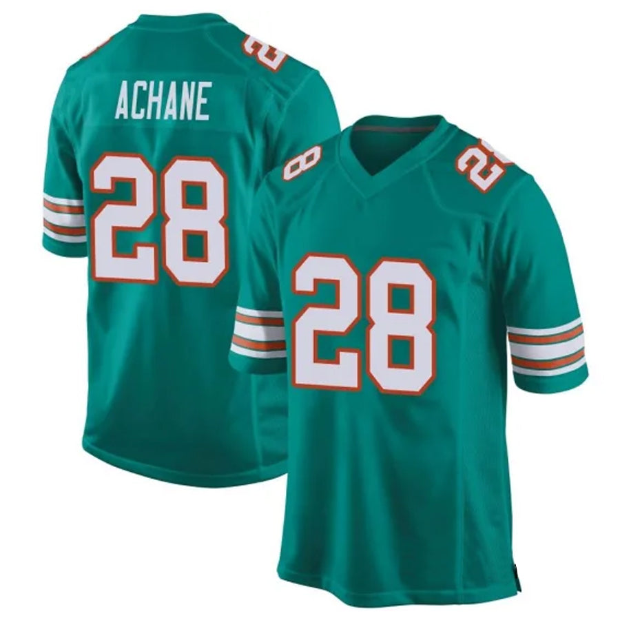 M.Dolphins #28 De?¡¥Von Achane Player Green Alternate Game Football Jerseys