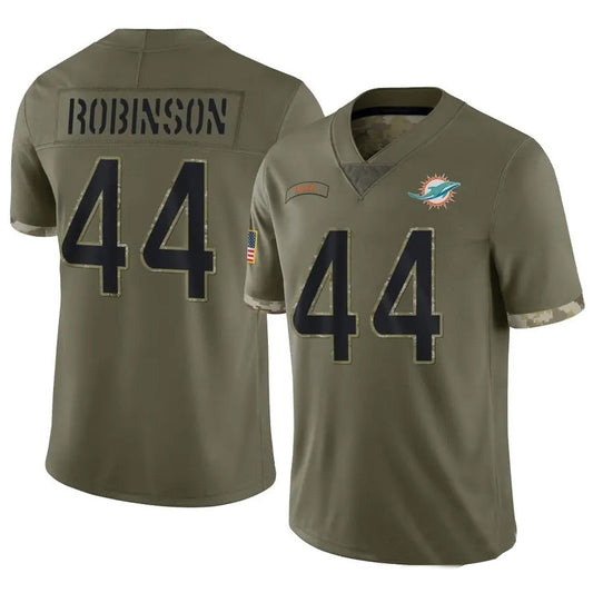 M.Dolphins #44 Chop Robinson Player Salute To Service Olive Football Jerseys