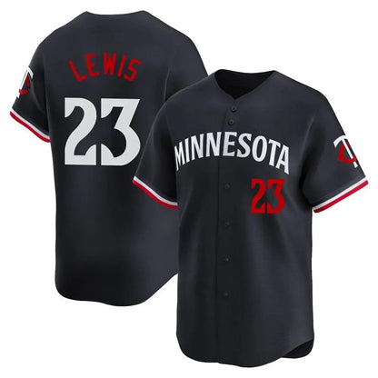M.Twins #23 Royce Lewis Player Navy Home Limited Baseball Jerseys