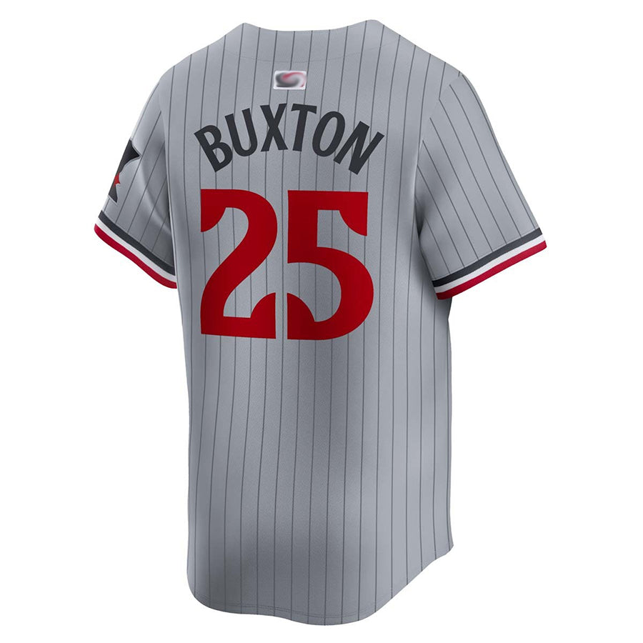 M.Twins #25 Byron Buxton Player Gray Home Limited Baseball Jerseys