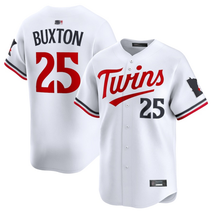 M.Twins #25 Byron Buxton Player White Limited Baseball Jerseys