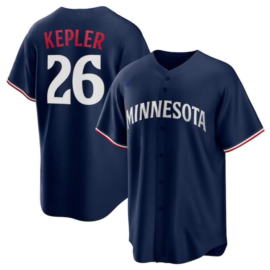 M.Twins #26 Max Kepler Player Navy Replica Baseball Jerseys