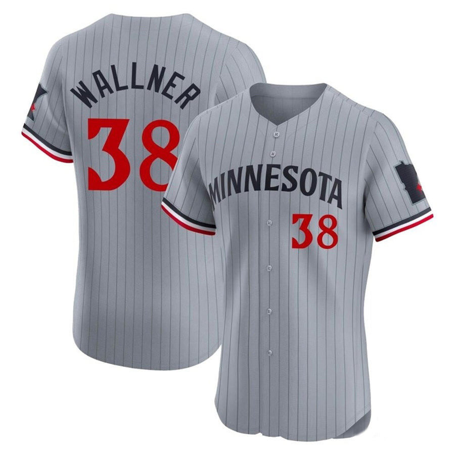 M.Twins #38 Matt Wallner Player Gray Home Limited Elite Baseball Jerseys