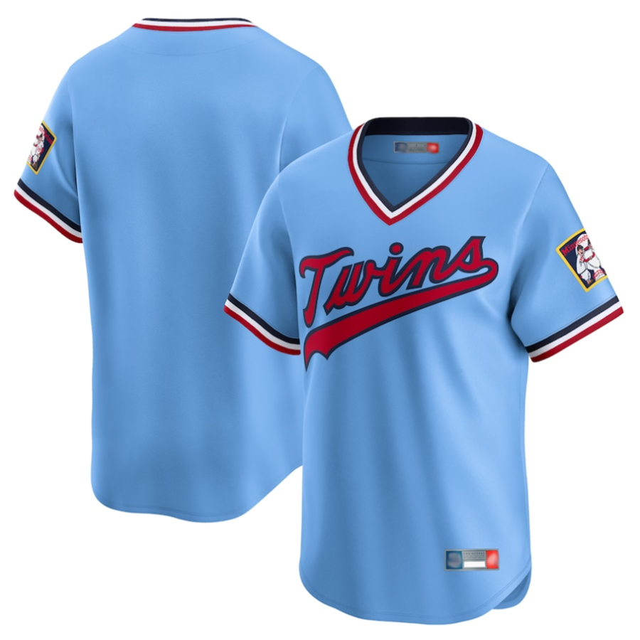 M.Twins Blank Light Blue Cooperstown Collection Limited Player Baseball Jerseys