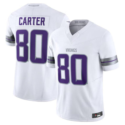 #80 Cris Carter Player MN.Vikings White Vapor F.U.S.E. Limited Football Jerseys