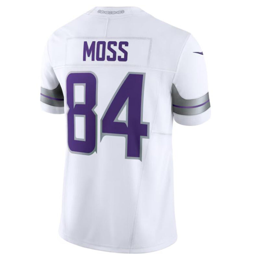 #84 Randy Moss Player MN.Vikings White Vapor F.U.S.E. Retired Limited Football Jerseys