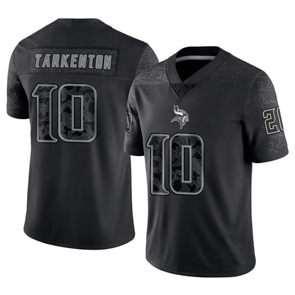MN.Vikings #10 Fran Tarkenton Player Limited Black Impact Game Football Jerseys