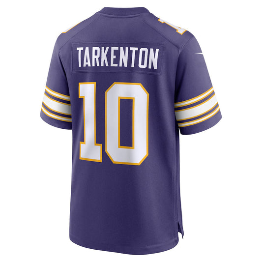 MN.Vikings #10 Fran Tarkenton Player Purple Classic Game Football Jerseys