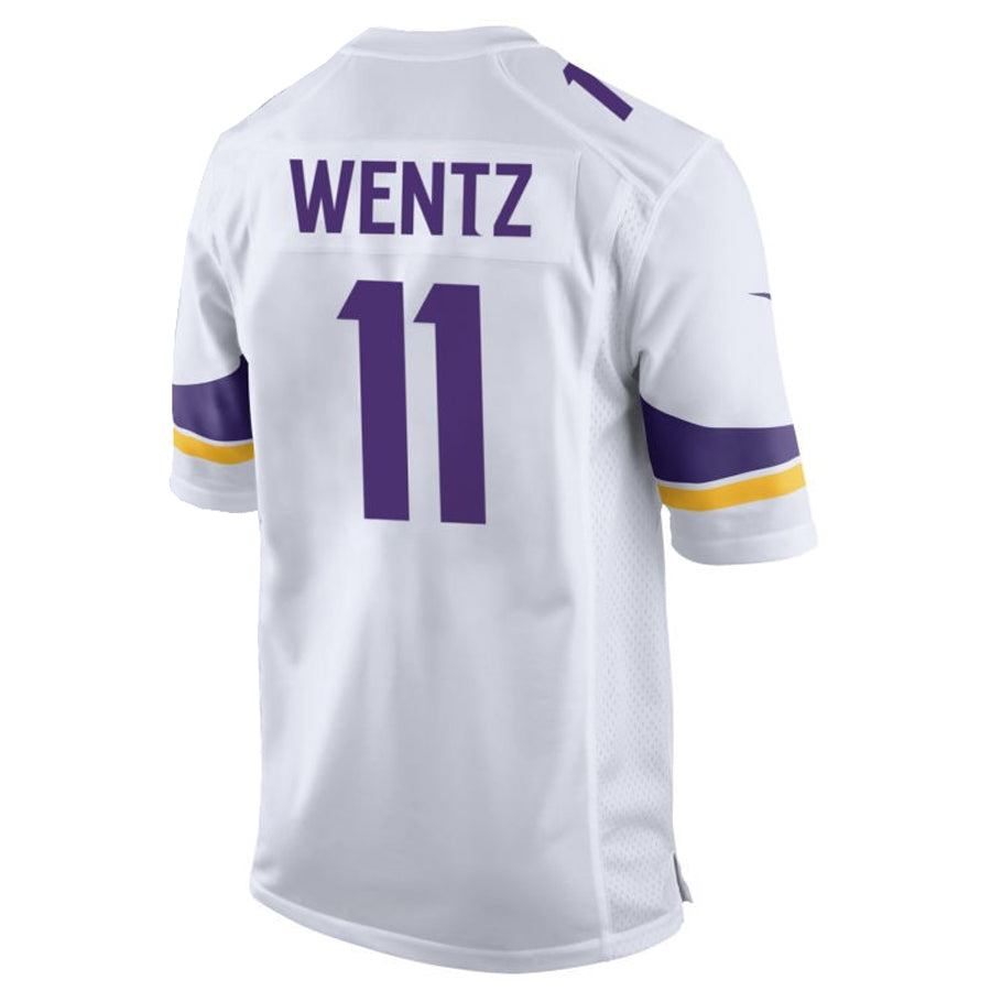 MN.Vikings #11 Carson Wentz Player White Home Game Football Jerseys