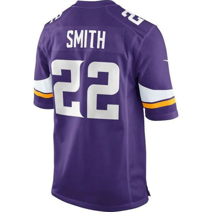 MN.Vikings #22 Harrison Smith Player Purple Game Football Jerseys