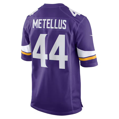 MN.Vikings #44 Josh Metellus Player Purple Home Game Football Jerseys