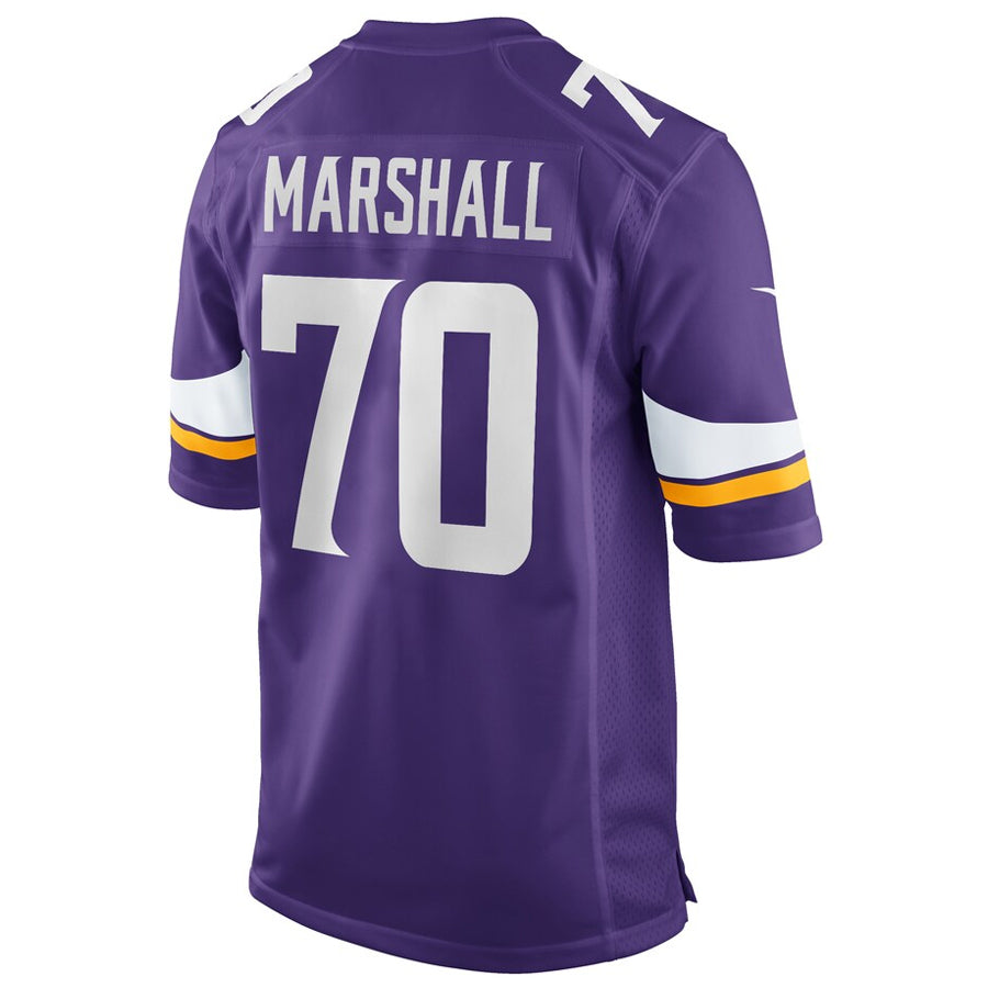 MN.Vikings #70 Jim Marshall Player Purple Home Game Football Jerseys