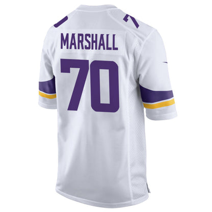 MN.Vikings #70 Jim Marshall Player White Home Game Football Jerseys