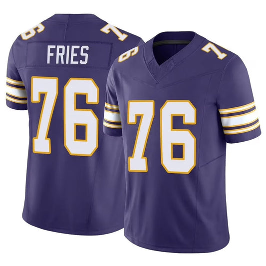 MN.Vikings #76 Will Fries Player Purple Classic Vapor F.U.S.E. Limited Football Jerseys
