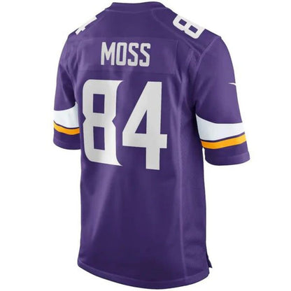 #84 Randy Moss Player MN.Vikings White Game Football Jerseys