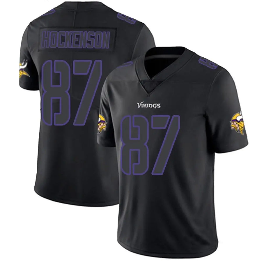 MN.Vikings #87 T.J. Hockenson Player Limited Black Impact Game Football Jerseys