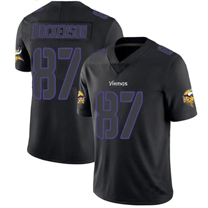 MN.Vikings #87 T.J. Hockenson Player Limited Black Impact Game Football Jerseys