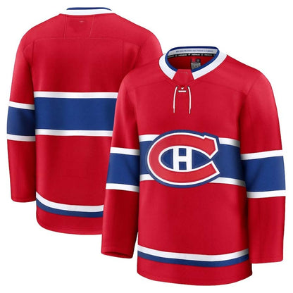 M.Canadiens Fanatics Blank Player Game Jersey - Red Stitched American Hockey Jerseys