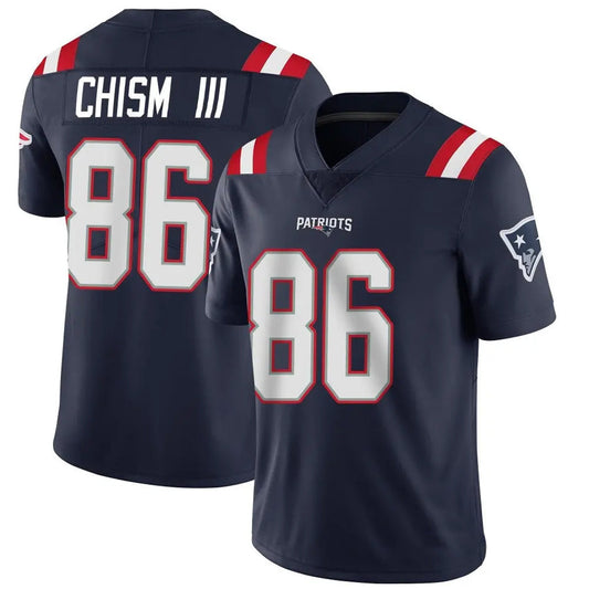 NE.Patriots #86 Efton Chism III Player Navy Vapor Limited Game Football Jerseys