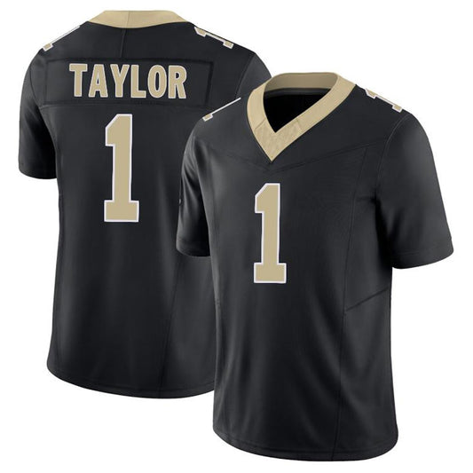 NO.Saints #1 Alontae Taylor Player Black Vapor F.U.S.E. Limited Football Jerseys