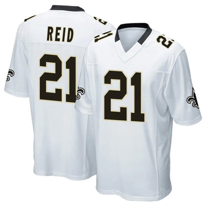 NO.Saints #21 Justin Reid Player White Home Game Football Jerseys