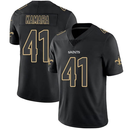 NO.Saints #41 Alvin Kamara Player Limited Black Impact Football Jerseys