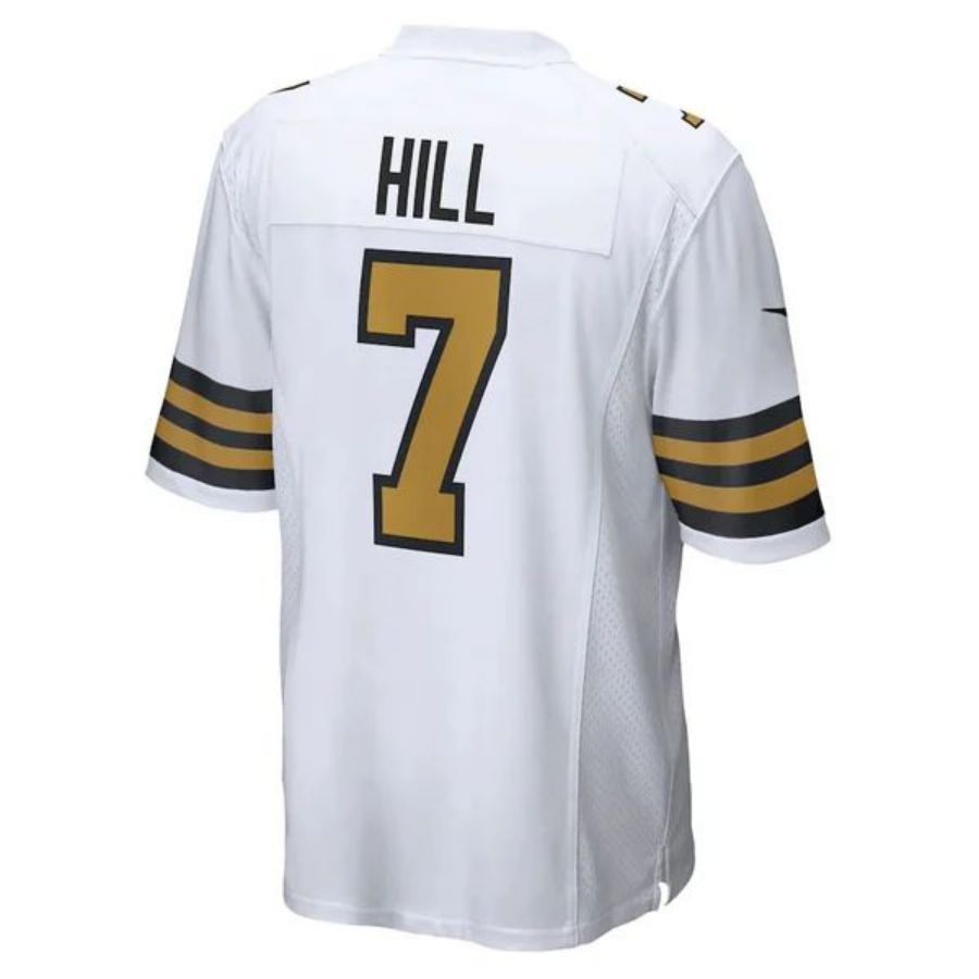 #7 Taysom Hill Player NO.Saints White Alternate Game Football Jerseys