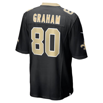 NO.Saints #80 Jimmy Graham Player Black Home Game Football Jerseys