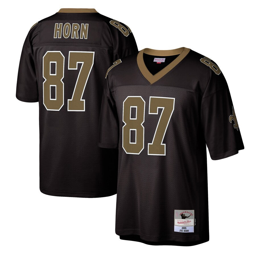 NO.Saints #87 Joe Horn Player Mitchell & Ness negro Legacy Football Jerseys