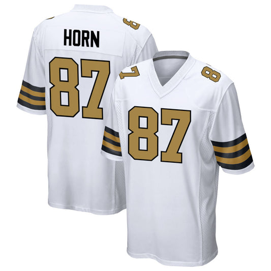 NO.Saints #87 Joe Horn Player White Alternate Game Football Jerseys