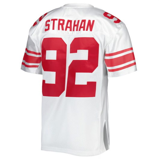 NY.Giants #92 Michael Strahan White Authentic Throwback Retired Player Jersey Stitched American Football Jerseys