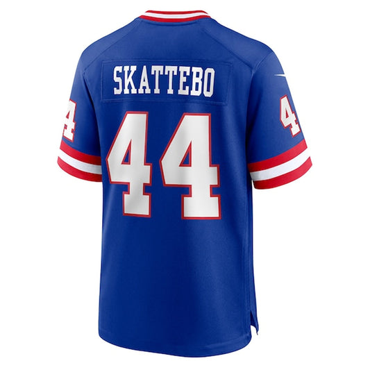 NY.Giants #44 Cam Skattebo Player Royal Throwback Game Football Jerseys