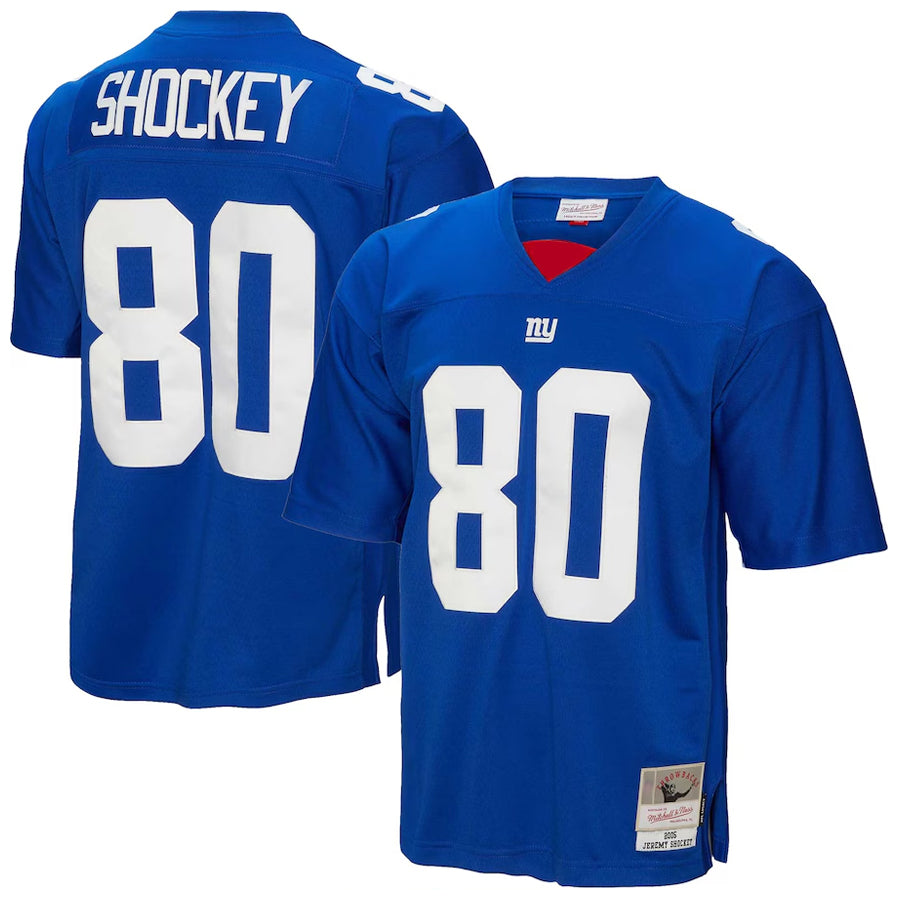 NY.Giants #80 Jeremy Shockey Player Mitchell & Ness Royal Legacy Football Jerseys