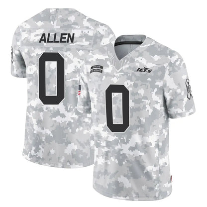 NY.Jets #0 Braelon Allen Player Arctic Camo Salute to Service Limited Football Jerseys