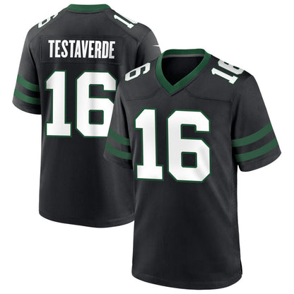 NY.Jets #16 Vinny Testaverde Player Black Home Game Football Jerseys