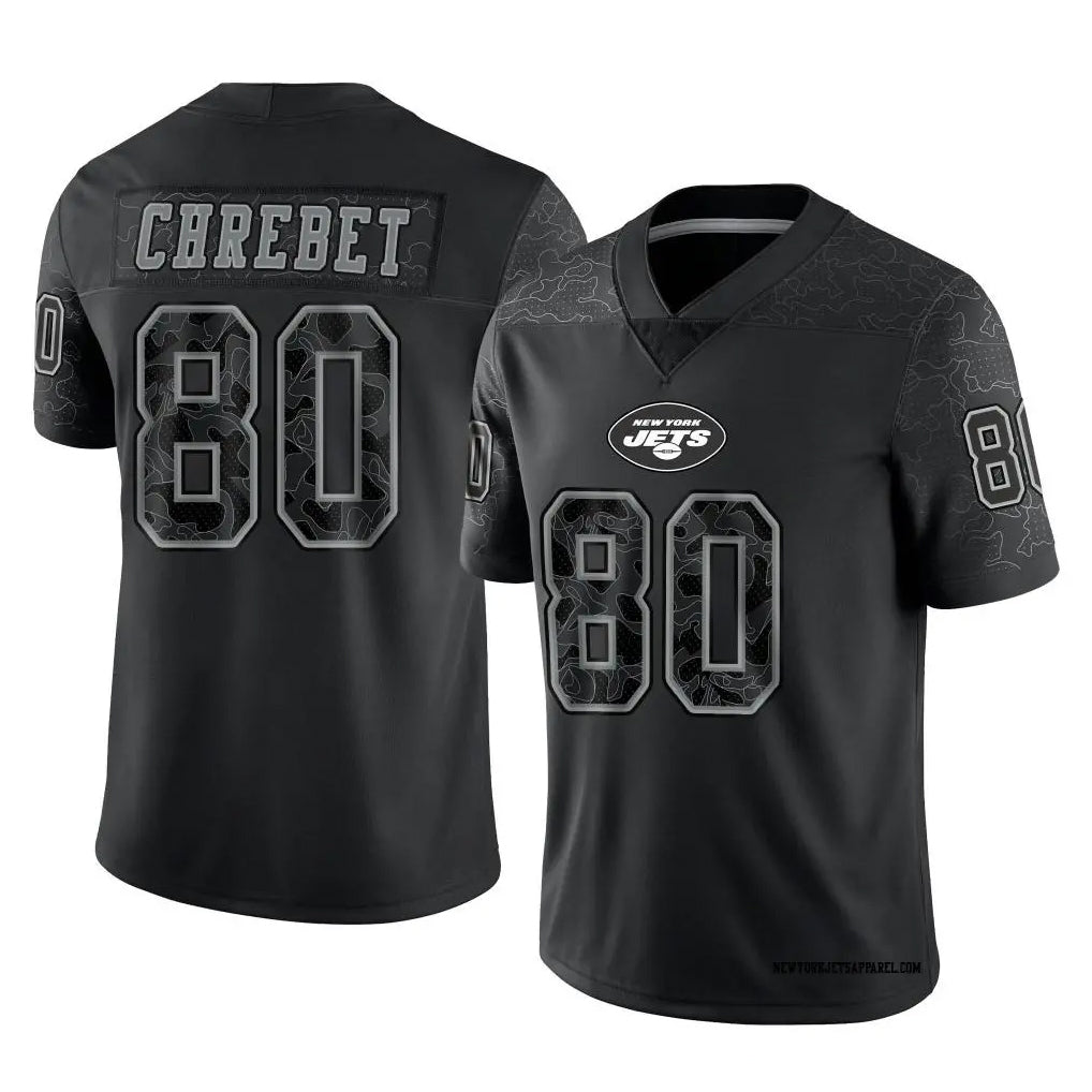 NY.Jets #80 Wayne Chrebet Player Black REFLECTIVE Limited Football Jerseys