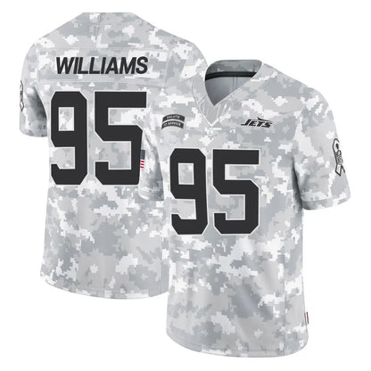 NY.Jets #95 Quinnen Williams Player Arctic Camo Salute to Service Limited Football Jerseys